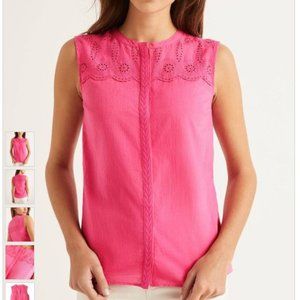 Boden Camellia Casey Pointelle Sleeveless Top